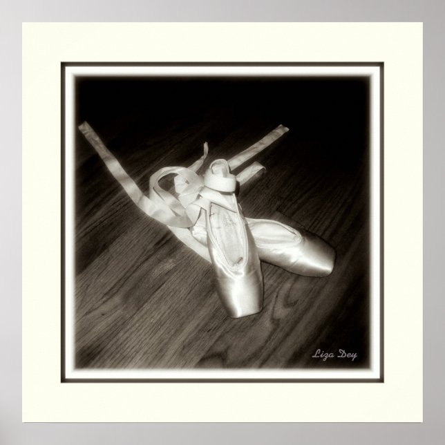 Impresión del panel "Zapatos de dedo" (Sepia) (Frente)