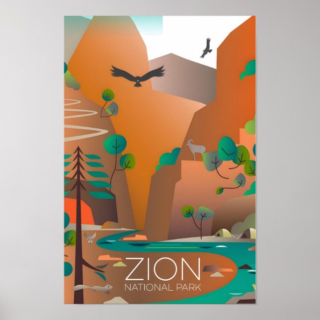 Impresión del Parque Nacional Zion (Frente)
