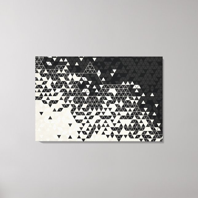 Impresión del patrón de triángulo blanco y negro (Anverso)