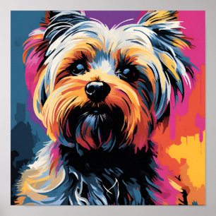 Impresión del Pop Art Yorkshire Terrier