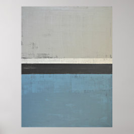 Impresión del Poster de arte abstracto 'Open', gri