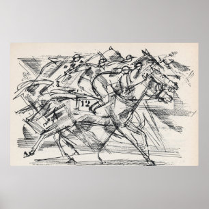 Impresión del poster de la carrera de caballos