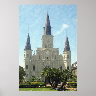 Impresión del poster de la catedral de New Orleans