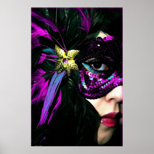 Impresión del poster de la máscara del carnaval de
