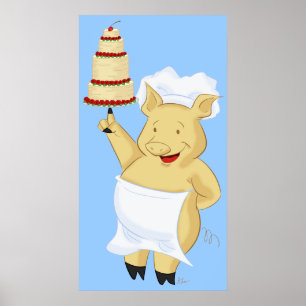Impresión del poster de la torta de la tenencia