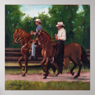 Impresión del poster de los caballos de Paso Fino