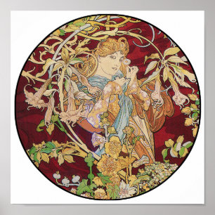 Impresión del poster de Nouveau del arte de Mucha: