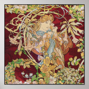 Impresión del poster de Nouveau del arte de Mucha: