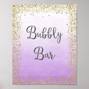 Impresión del Poster del Boda de la barra de burbu