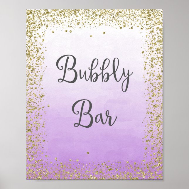 Impresión del Poster del Boda de la barra de burbu (Frente)