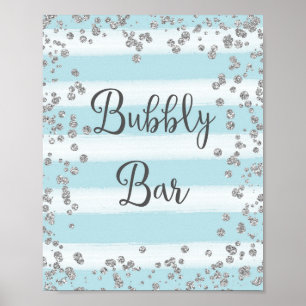 Impresión del Poster del Boda de la barra de burbu