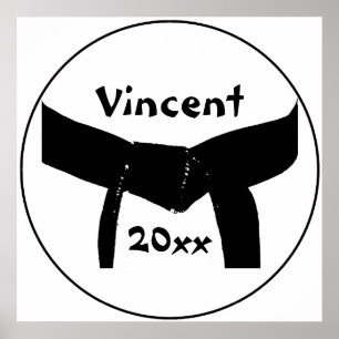 Impresión del Poster del cinturón negro de artes m