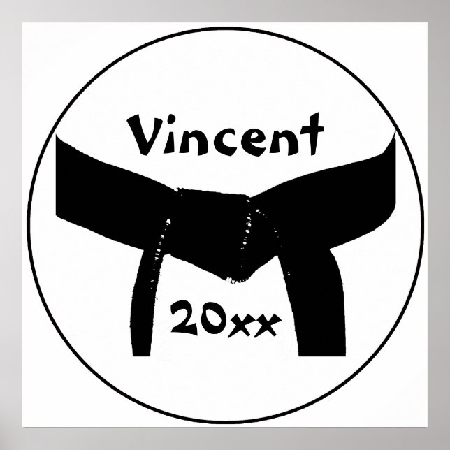 Impresión del Poster del cinturón negro de artes m (Frente)