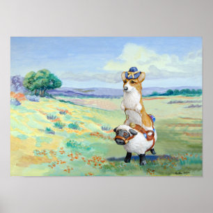 Impresión del poster del Corgi Galés del Pembroke