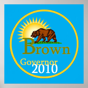 Impresión del POSTER del gobernador de BROWN