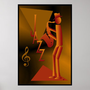Impresión del poster del hombre del jazz