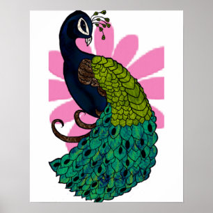 Impresión del poster del pavo real