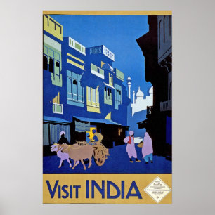 Impresión del poster del viaje de la India de la