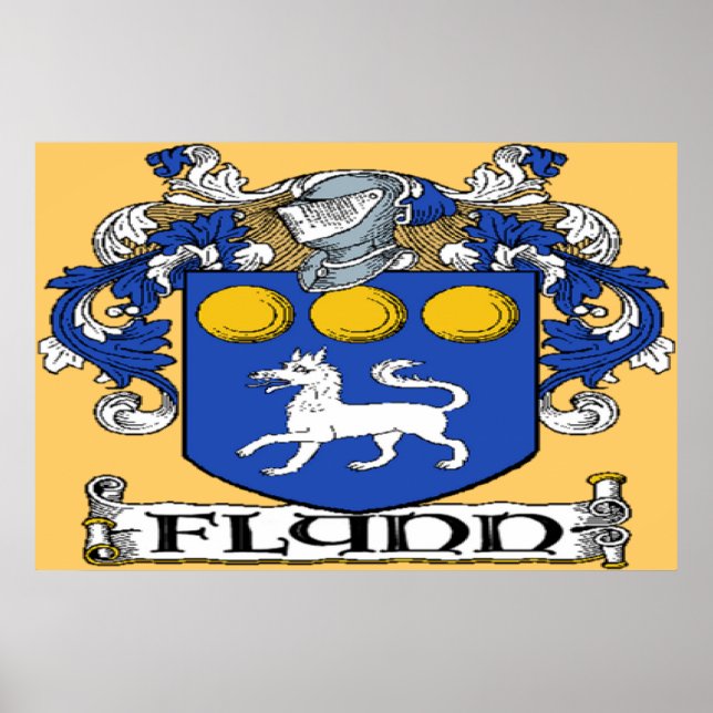 Impresión del Poster Flynn Coat of Arms (Frente)