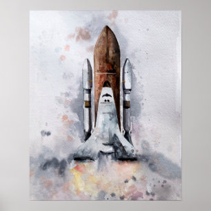 Impresión del Poster "Rocket" espacial