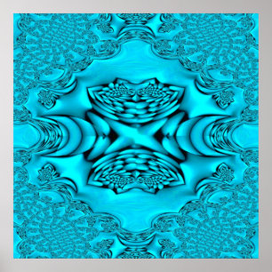 Impresión del rosa del fractal del resplandor de