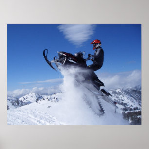 Impresión del salto del Snowmobile