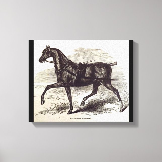 Impresión del siglo XIX Un caballo de ruedas inglé (Anverso)