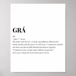 Impresión del significado del amor Grá irlandés mo