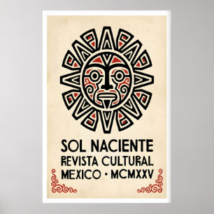 Impresión del sol azteca - Rayos geométricos, cont