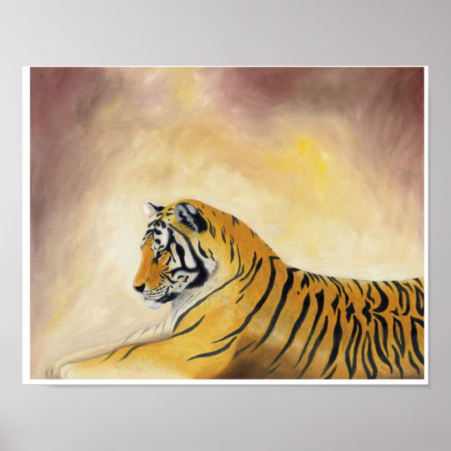 Impresión del tigre de Bengala 11"x14" (Frente)