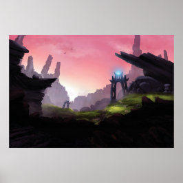 Impresión del valle épico de la fantasía.