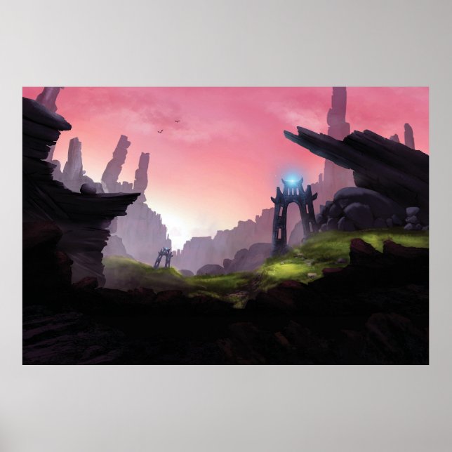 Impresión del valle épico de la fantasía. (Frente)