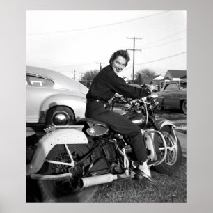 Impresión del vintage del chica de la mujer del