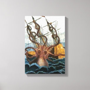 IMPRESIÓN DEL VINTAGE KRAKEN