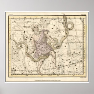 Impresión del zodiaco de la constelación de