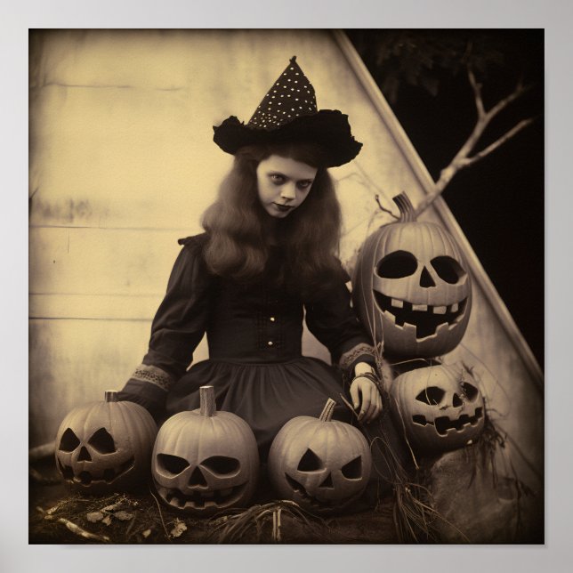 Impresión digital de Halloween vintage (Frente)