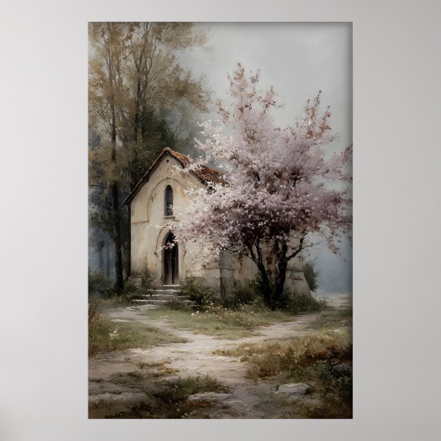 Impresión digital de paisaje de primavera, siglo X (Frente)