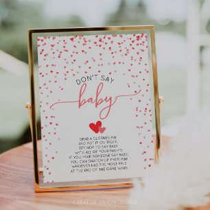 Impresión digital del Rótulo Baby Shower de "No di