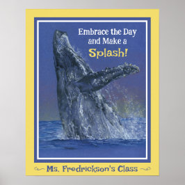 Impresión divertida de ballena para la frontera am