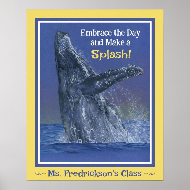 Impresión divertida de ballena para la frontera am (Frente)