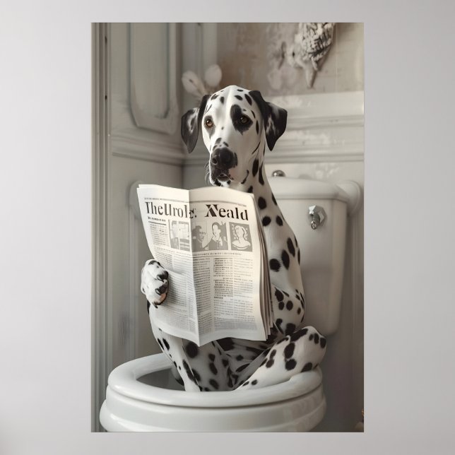 Impresión divertida de baño de dálmata, perro en e (Frente)