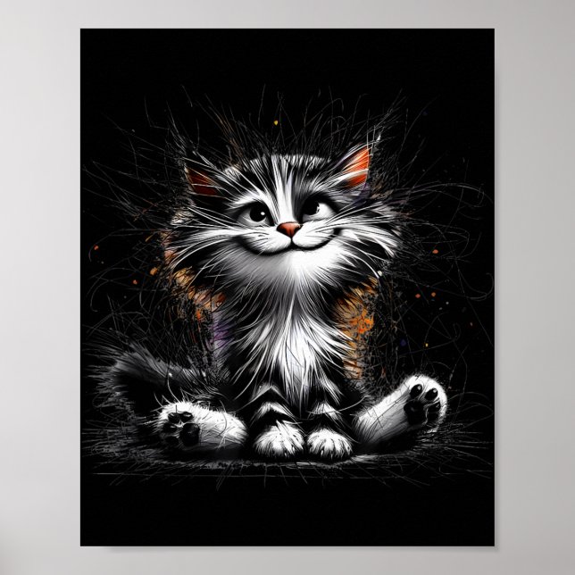 Impresión divertida de gatos (Frente)