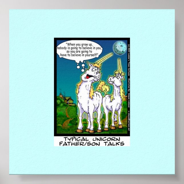 Impresión divertida en lienzo de unión de unicorni (Frente)