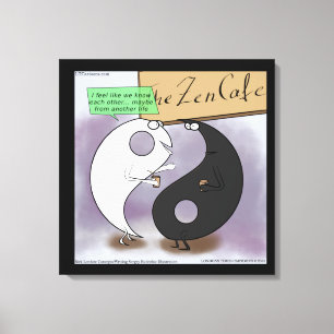 Impresión divertida en lienzo de Yin conoce a Yang