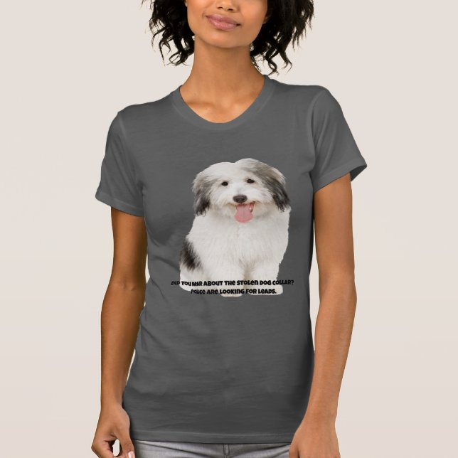 Impresión divertida para perros de camisetas - ¿Oí (Anverso)
