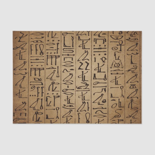 Impresión egipcia del papel de los Hieroglyphics (Anverso)