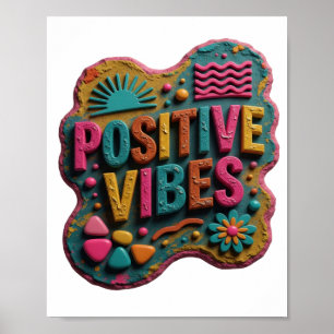 Impresión elegante de VIBRAJES POSITIVOS amarillos