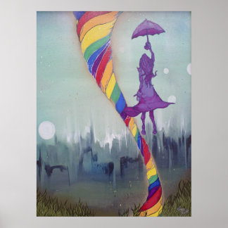 Impresión en algún lugar bajo Poster