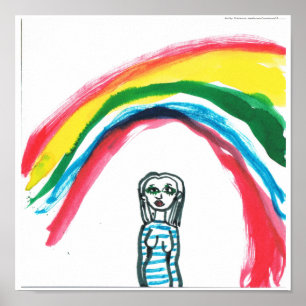 Impresión en algún lugar bajo un arcoíris