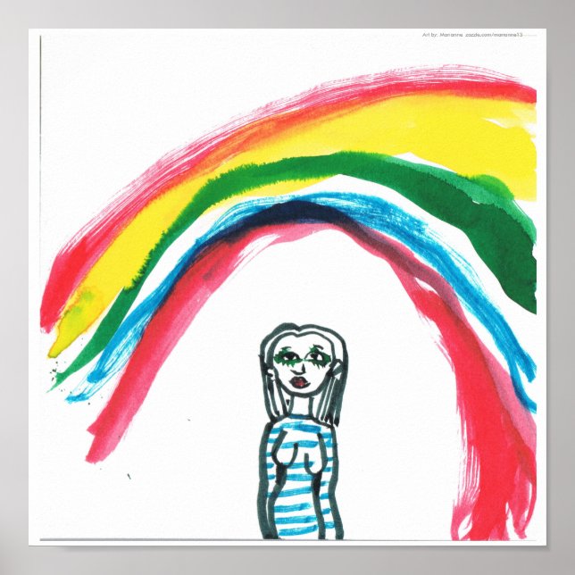 Impresión en algún lugar bajo un arcoíris (Frente)